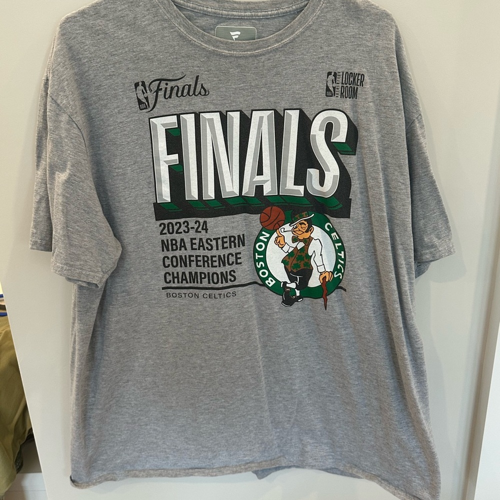 Fanatics Gray NBA Finals Boston Celtics Tee